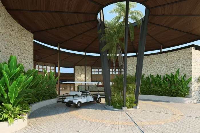 Clubhouse arrival court · artist's impression